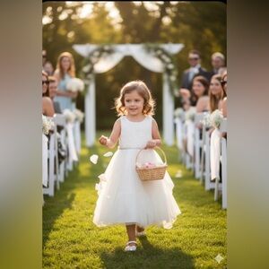 American Princess  formal dress featuring a layered tulle skirt & a rhinestone